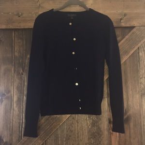J Crew Navy Tippi Wool Cardigan
